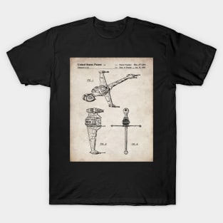 Sci-Fi Movies Patent - Science Fiction Fan Space Ship Art Art - Antique T-Shirt